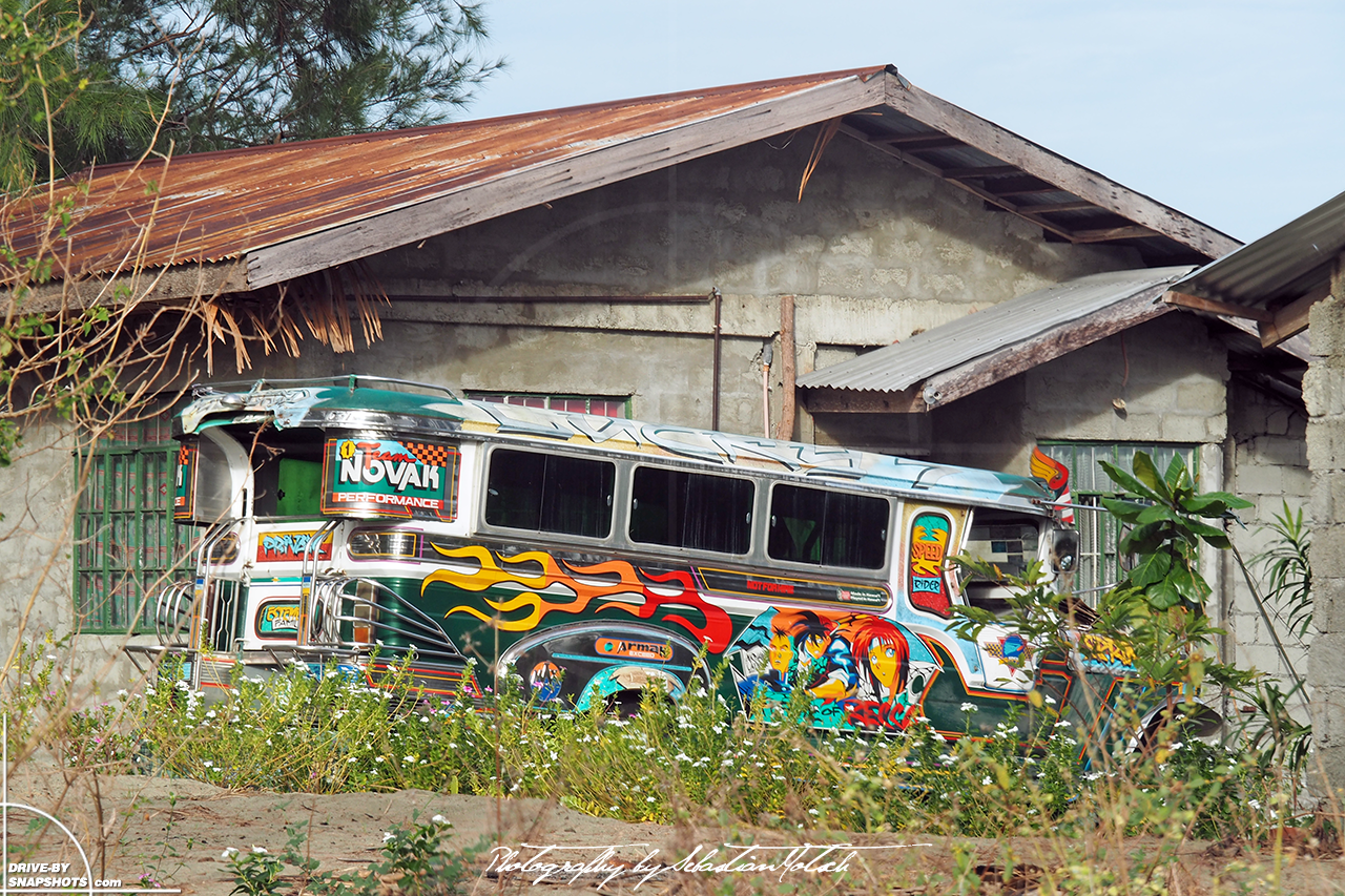 Jeepney with flames in rural Ilocos Philippines | Drive-by Snapshots by Sebastian Motsch (2017)
