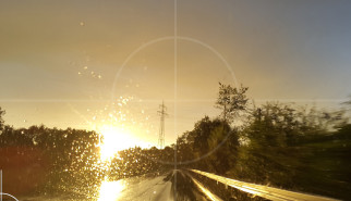 Sunset Snapshot on wet road 03 | Drive-by Snapshots by Sebastian Motsch (2015)