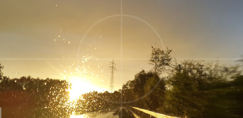 Sunset Snapshot on wet road 03 | Drive-by Snapshots by Sebastian Motsch (2015)