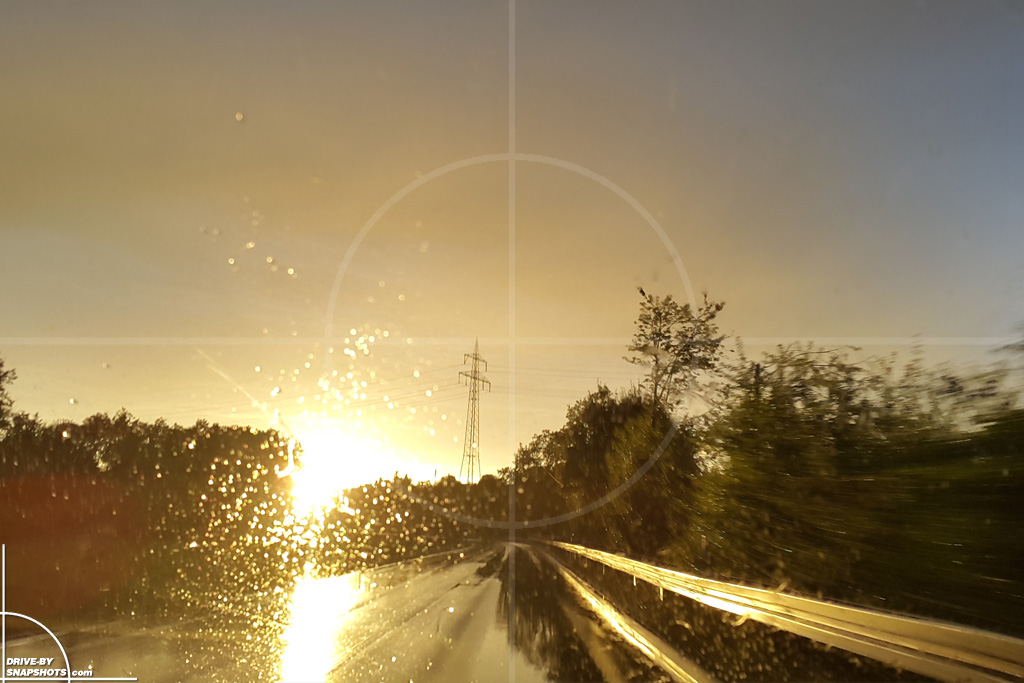 Sunset Snapshot on wet road 03 | Drive-by Snapshots by Sebastian Motsch (2015)